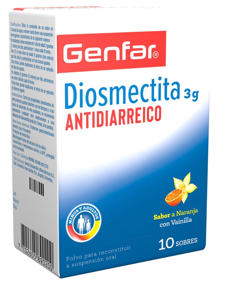 DIOSMECTITA 3 G -GENFAR-_F