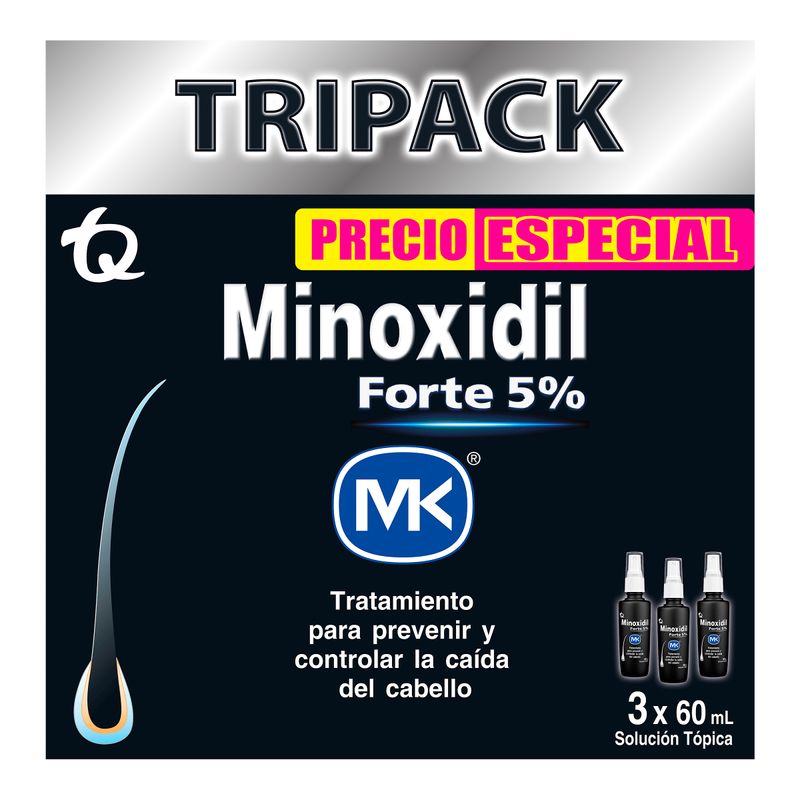 TRIPACK MINOXIDIL FORTE 5% MK_F