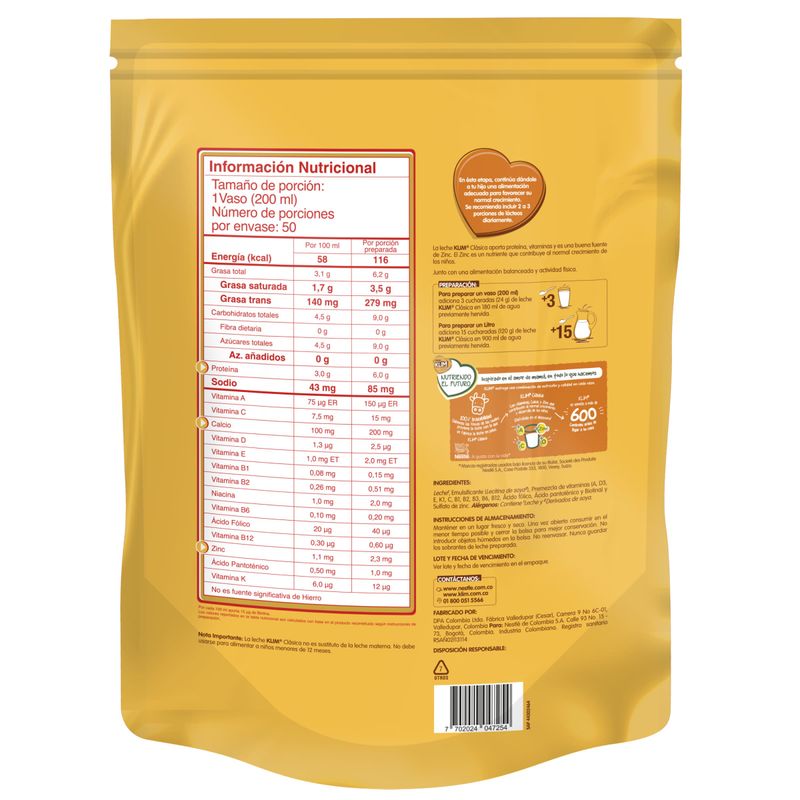 LECHE EN POLVO KLIM FORTIFICAD_P