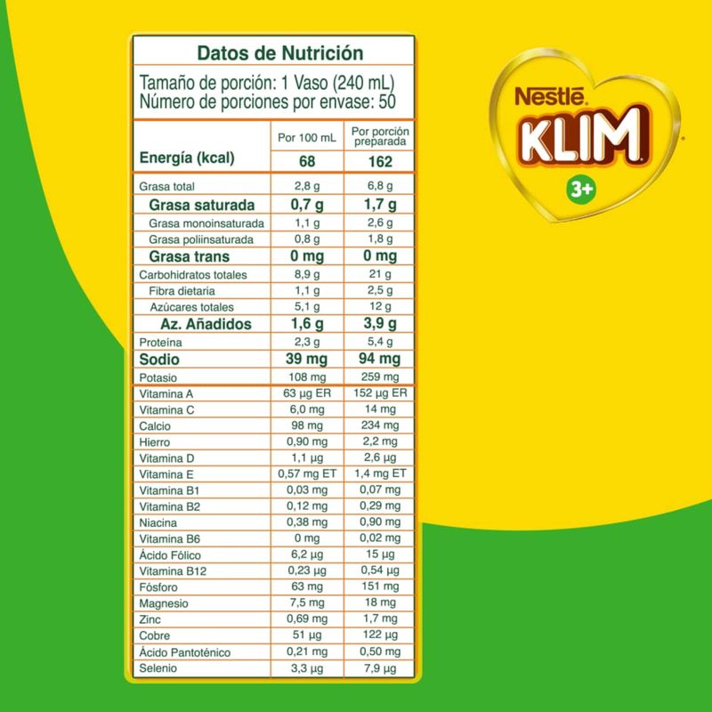 ALIMENTO LACTEO KLIM 3 -_A