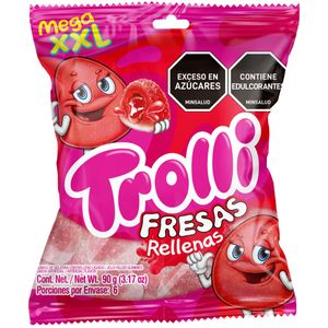 GOMAS TROLLI GELATINA FRESAS RELLENO LIQUIDO MEGA XXL