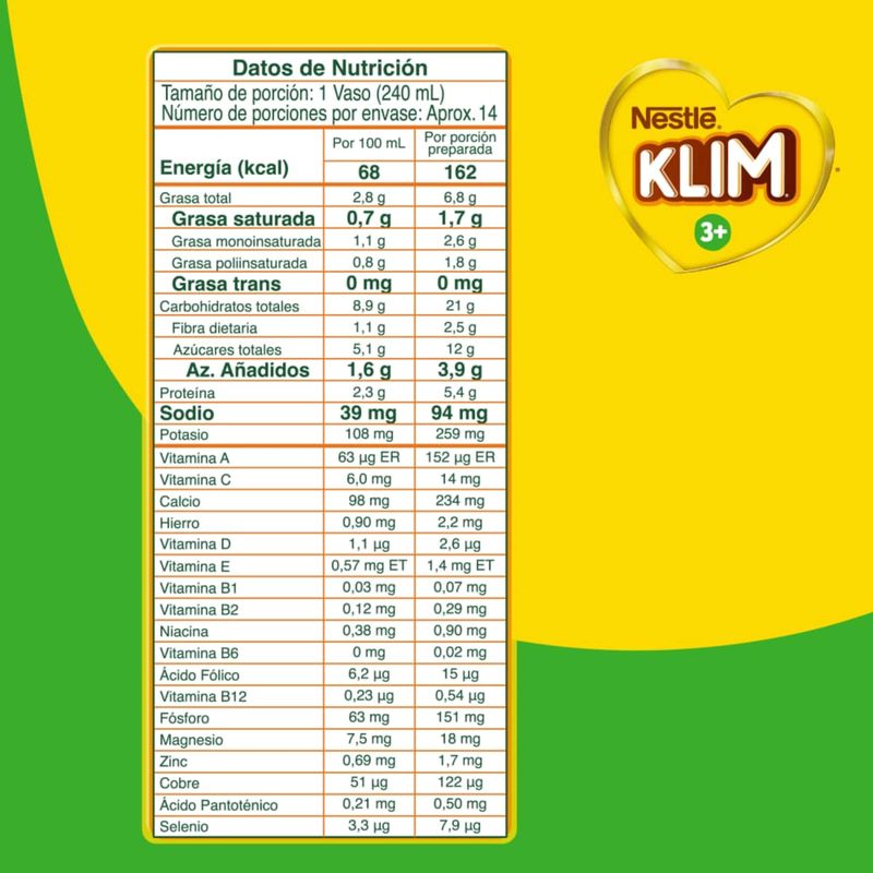 ALIMENTO LACTEO KLIM 3 -_A