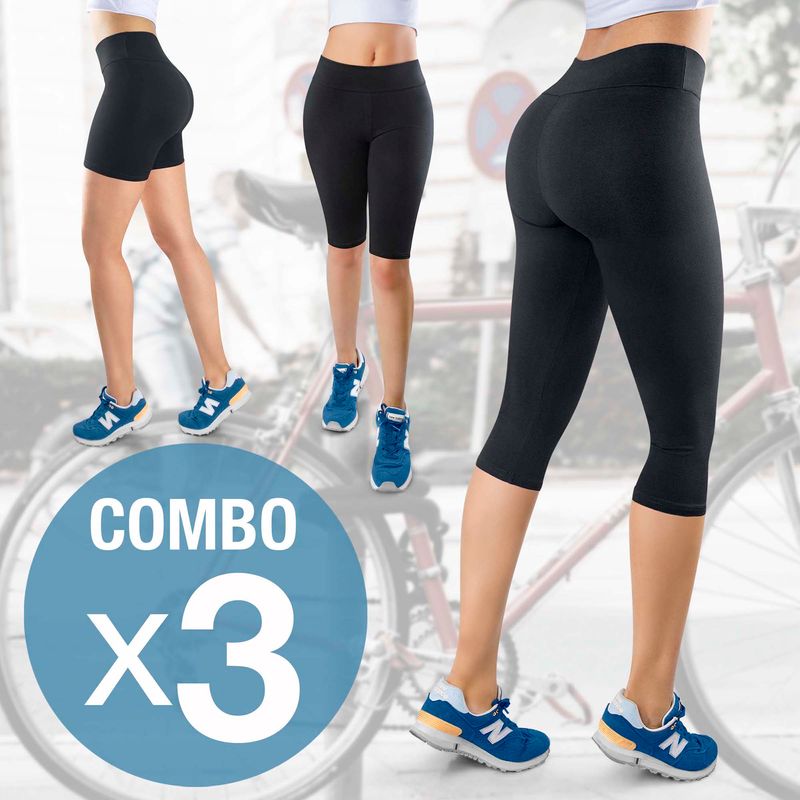 Leggings Hasta La Rodilla Para Mujer Capris de Ejercicio de Yoga