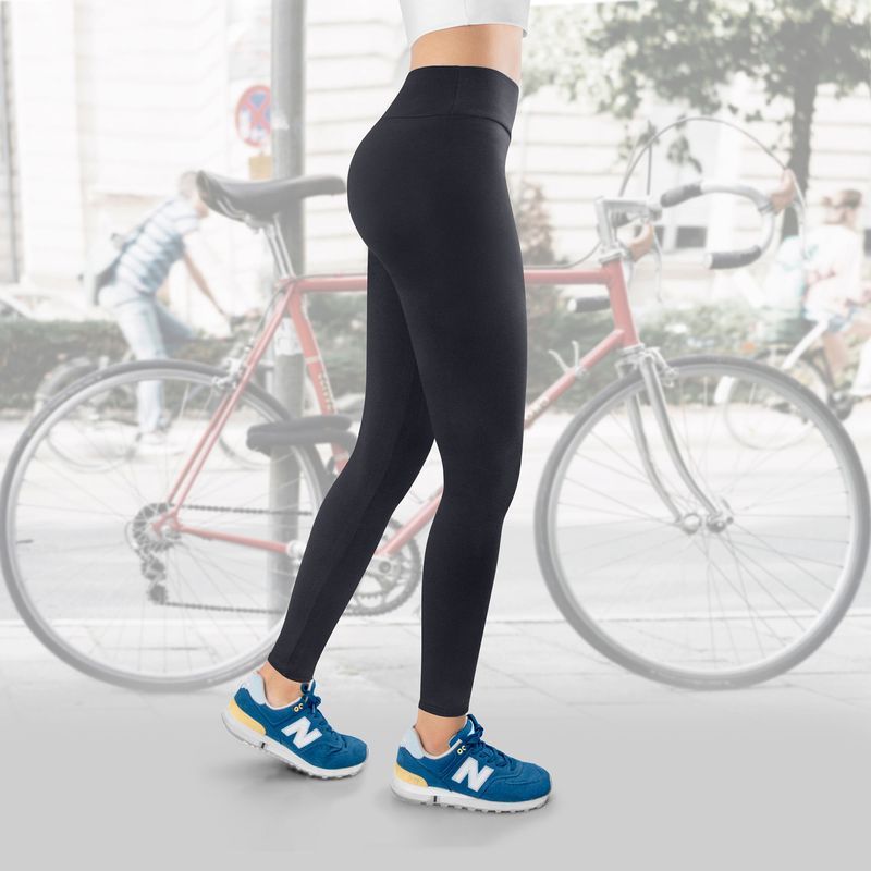 Leggins Deportivo Control Abdomen Pantalón Deporte Mujer - Negro