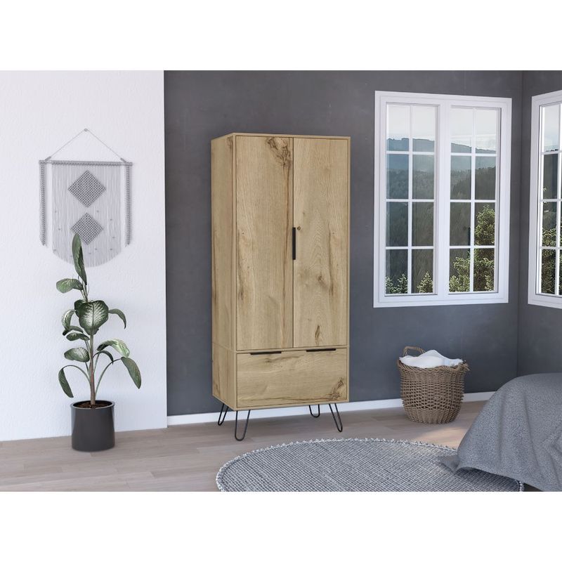 Closet Armario Basic Wengue Madera Aglomerada Moderno