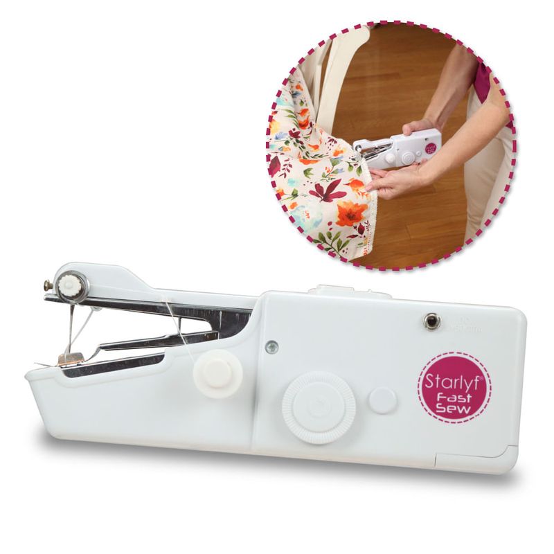 La máquina de coser portátil es pequeña, práctica, ligera y fácil