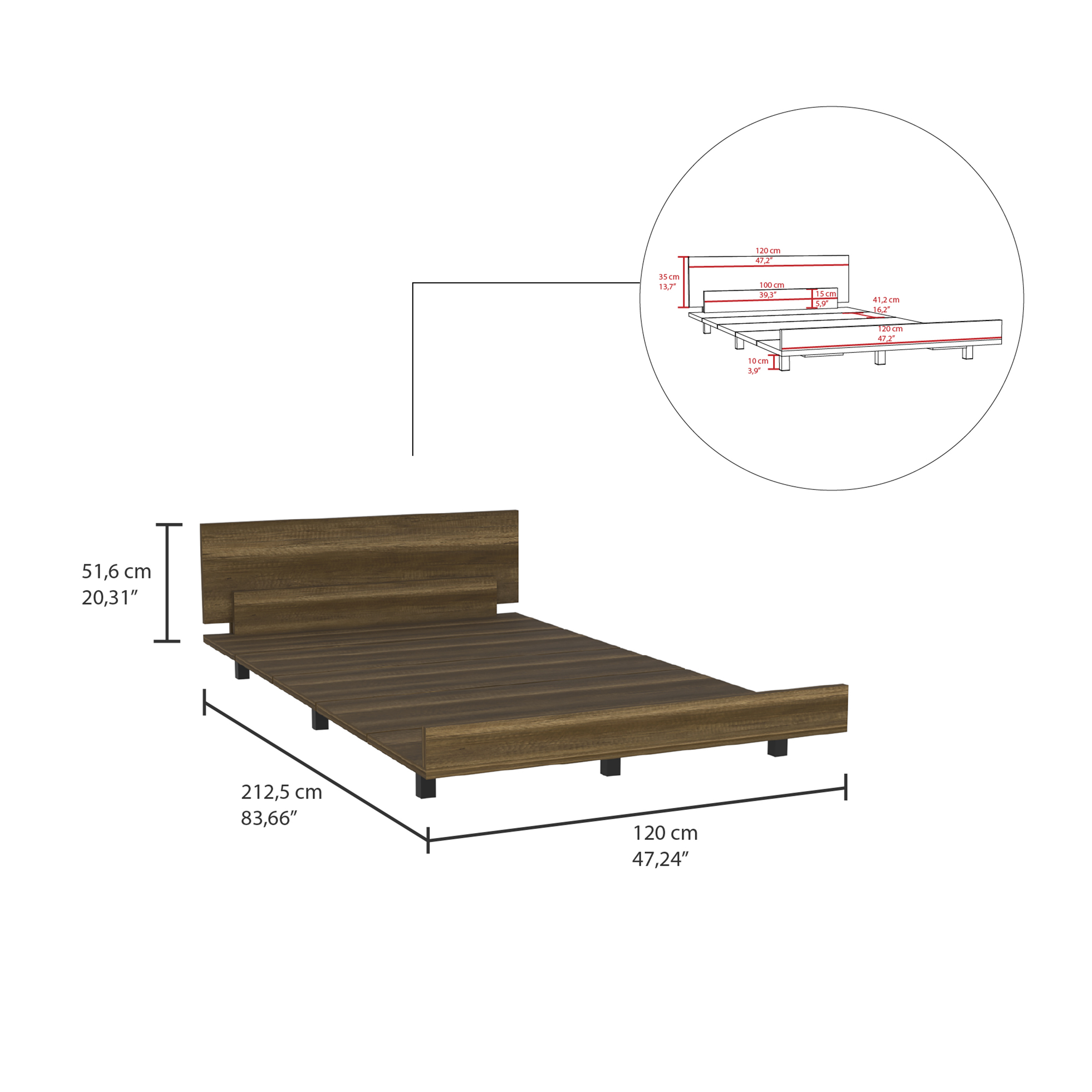 Cama 120 Kaia - RTA Muebles