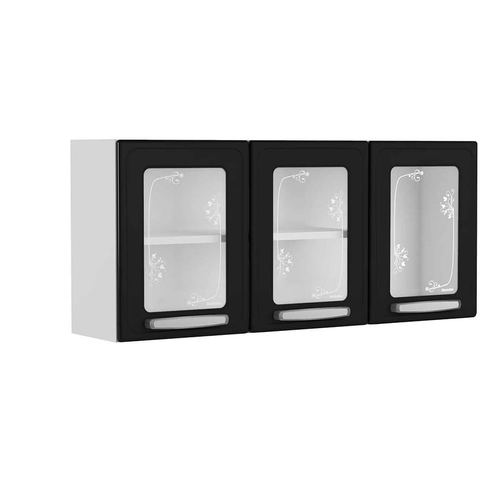 Mueble de Cocina Blanco/Negro 3 Puertas