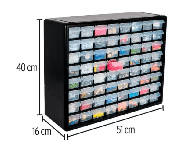 Organizador 64 best sale gavetas truper