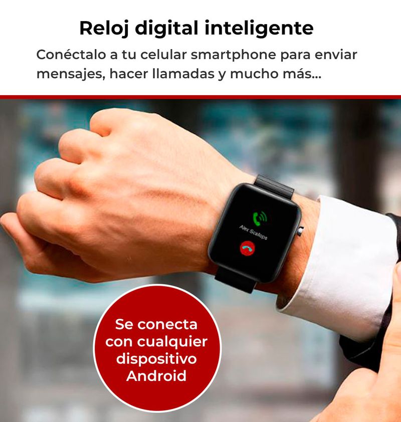 2 Relojes Inteligente Smart Watch Life Mide Signos Vitales Color De La Caja  Negro