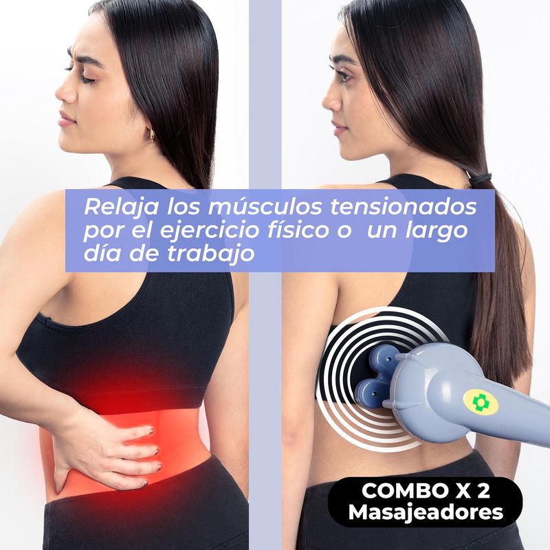 Masajeador eléctrico 8 en 1 corporal, lumbar, cuello, cabeza