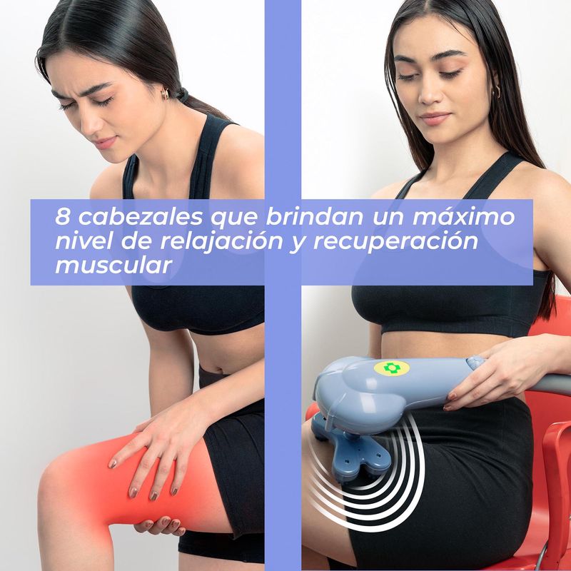 Masajeador Shiatsu Cuello Espalda Hombro Pies Con 8 Cabezales de