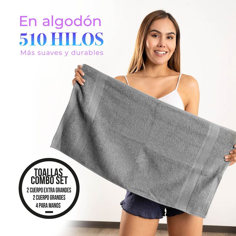 Set 10 toallas faciales 100% Algodón tamaño 34x34cm 625gr/mt2 Color Lino  natural - Tienda Hohos