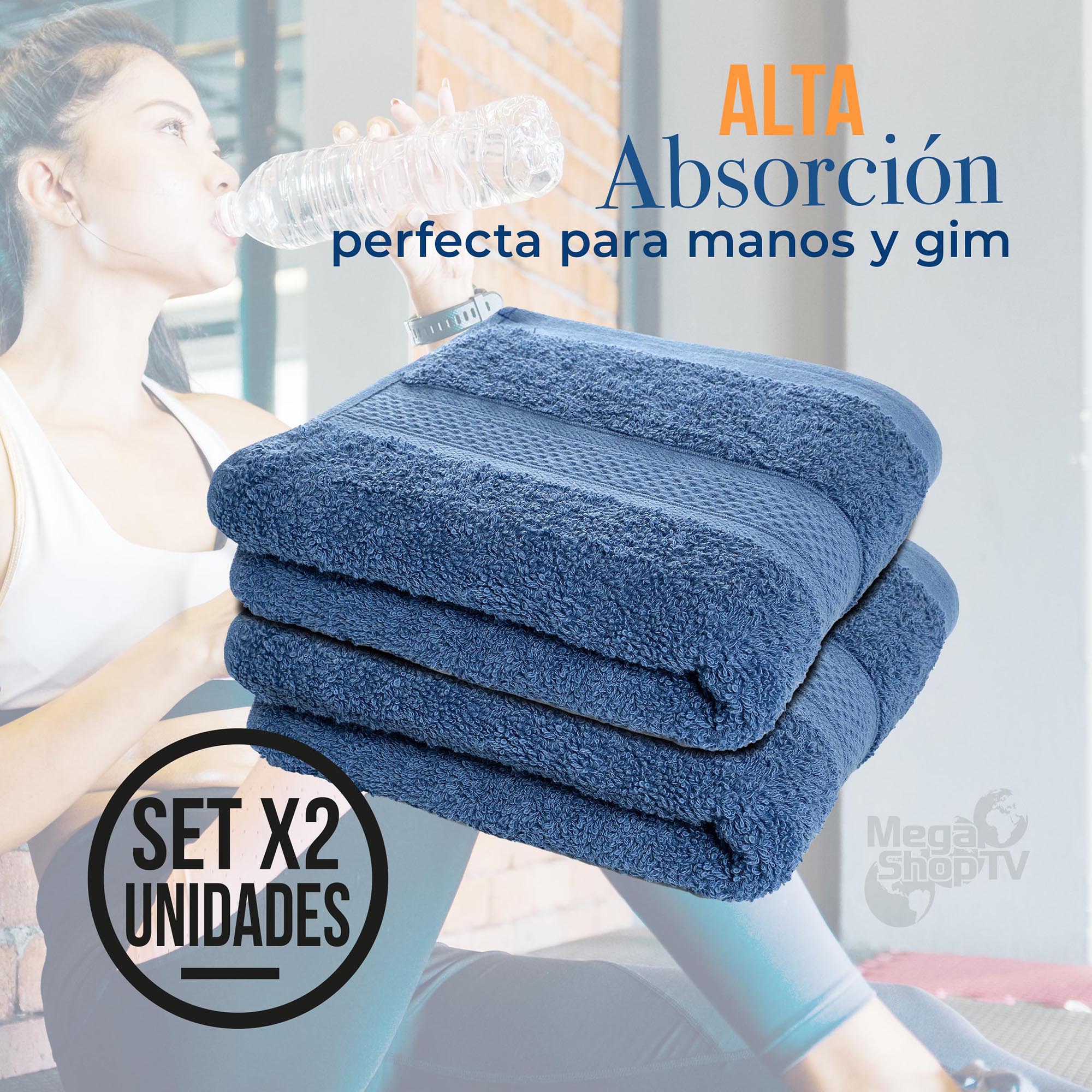 Melocotton 2 Toallas De Baño Completo Blanca 150x80 Cm, 100% Algodón