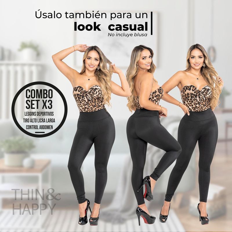 Licra Leggings Largo Para Mujer Suplex Tiro Alto