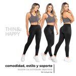 Combo X3: Leggins deportivos tiro alto licra larga control Abdomen