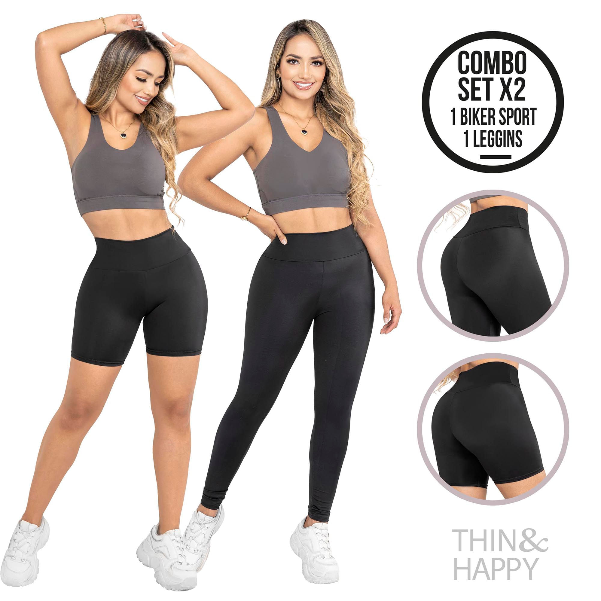 Leggins con sales short deportivo