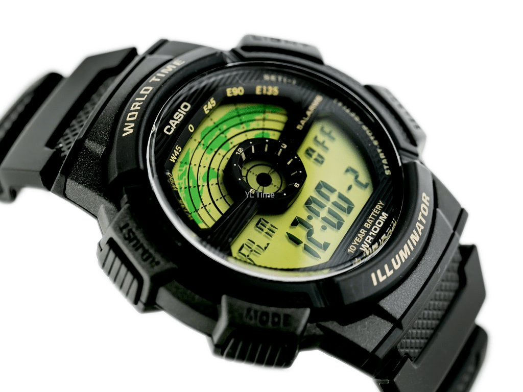 Reloj Casio Hombre Digital De Acero 100 Metros Ae-1100wd