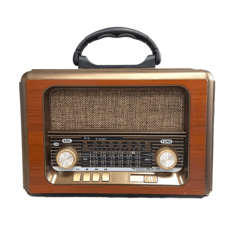 Réplica radio estilo antiguo con entrada USB, tarjeta y altavoz bluetooth -  Solohombre