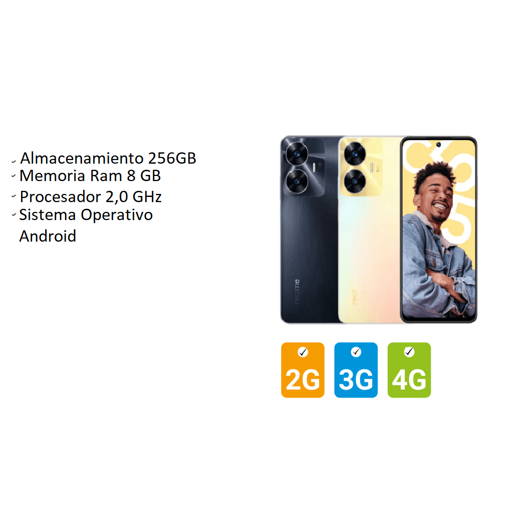 ᐅ Celular Realme C55 Dorado 256GB 8GB RAM de Realme, Cell en Gestión de  Compras Empresariales S.A.S.