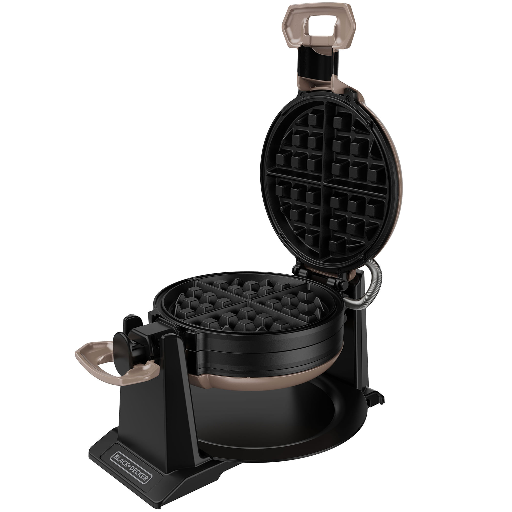 Waflera BLACK+DECKER Giratoria prepara 2 waffles a la vez